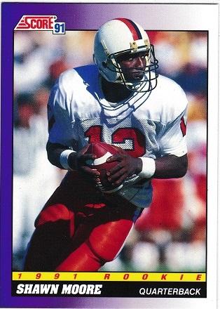 Shawn Moore #577 Football Cards 1991 Score