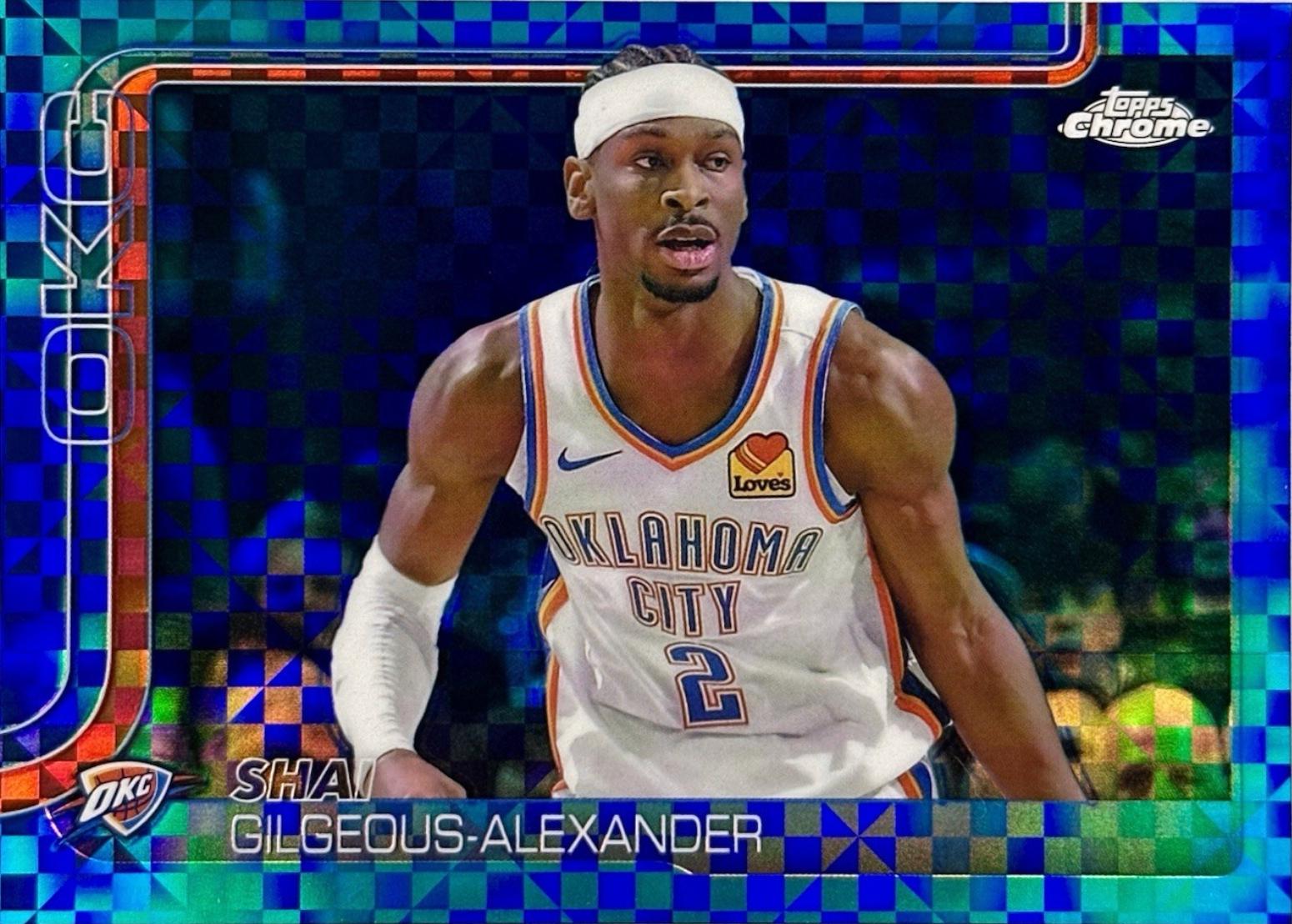 2025 Topps Chrome Shai Gilgeous-Alexander [Blue X-Fractor] #141 card