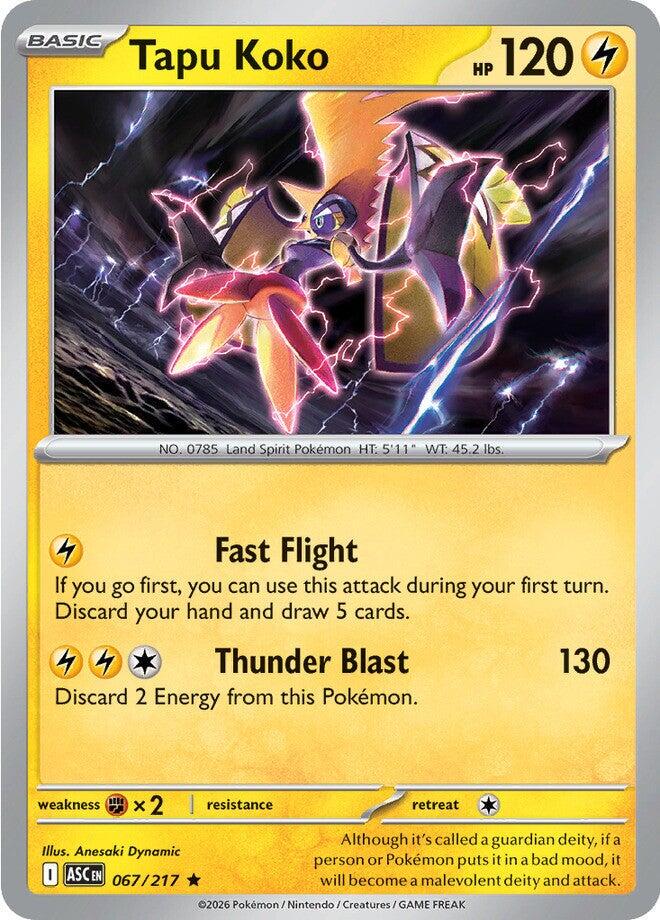 Tapu Koko #67 Prices | Pokemon Ascended Heroes | Pokemon Cards