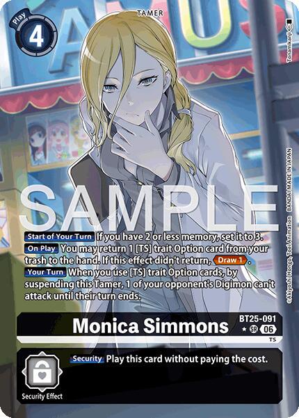 モニカ・シモンズ BT25-091 SP Monica Simmons [Alternate Art] #BT25-091 Prices | Digmon Dual