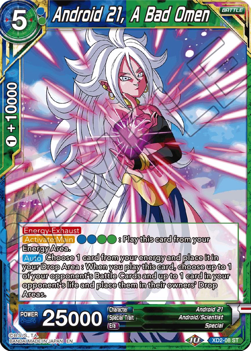 Android 21, A Bad Omen XD2-08 Dragon Ball Super Battle Evolution Booster