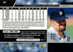 Back | Todd Jones Baseball Cards 1999 Upper Deck