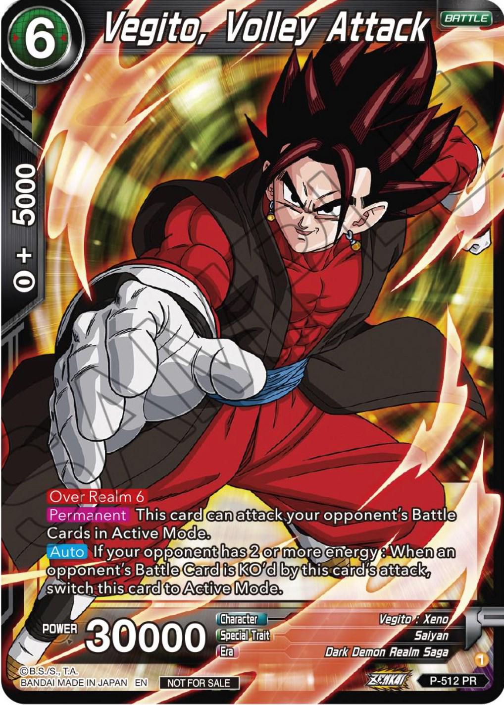 Vegito, Volley Attack P-512 Dragon Ball Super Divine Multiverse Release Promos