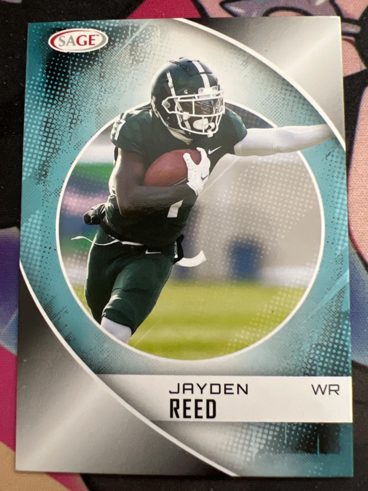 Jayden Reed #121 Football Cards 2023 Sage