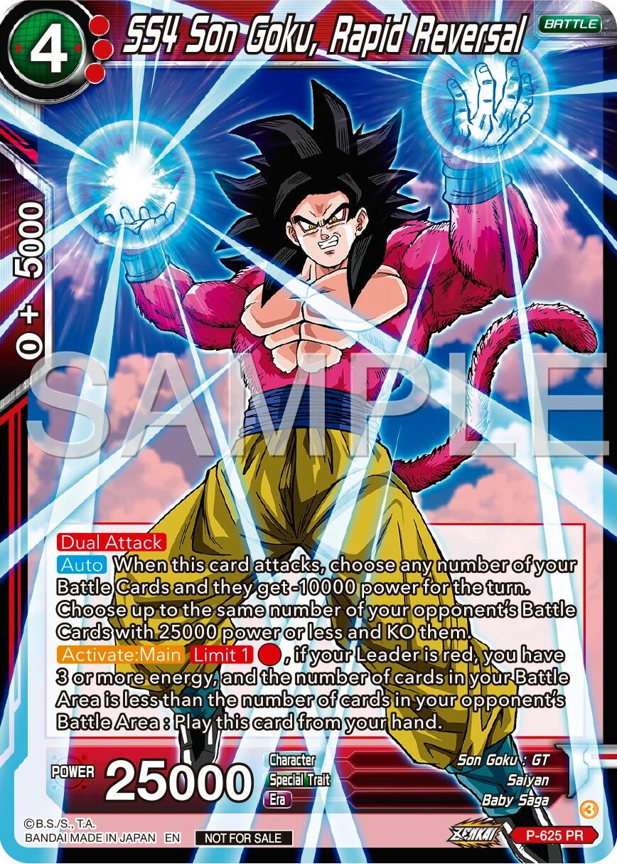 SS4 Son Goku, Rapid Reversal P-625 Dragon Ball Fusion World Promos