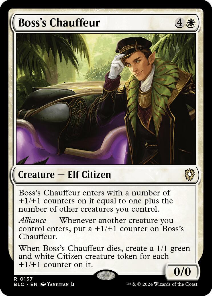 Boss's Chauffeur #137 Magic Bloomburrow Commander