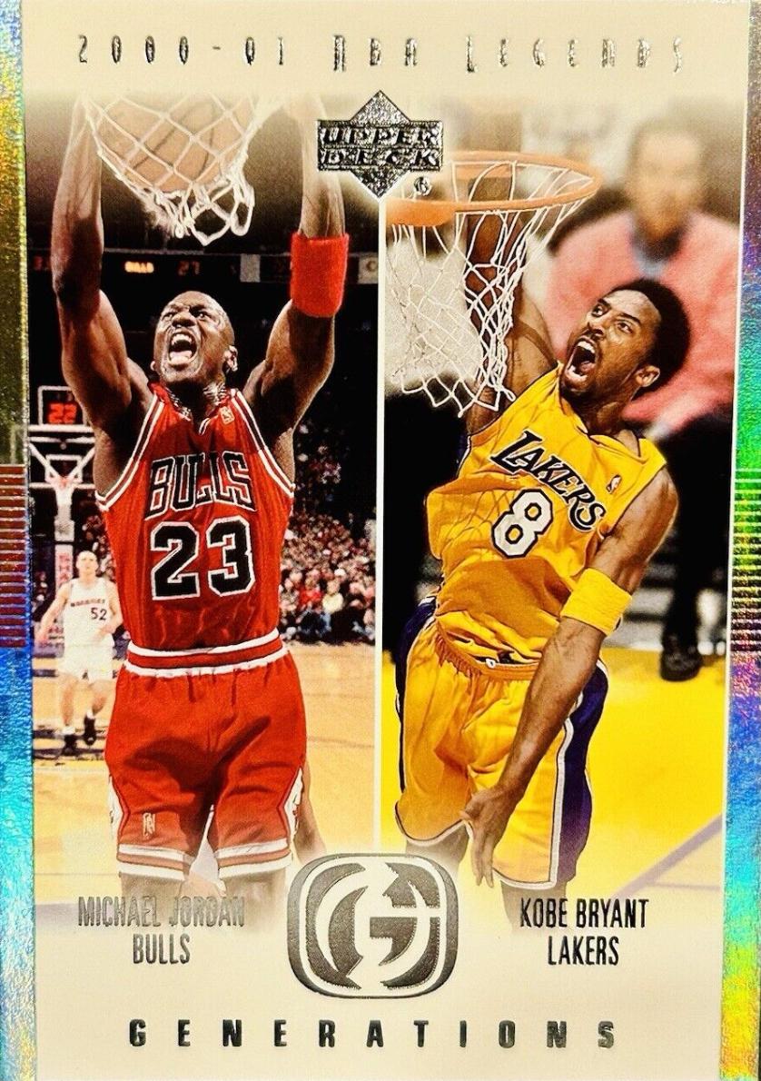 Michael Jordan, Kobe Bryant #G1 Basketball Cards 2000 Upper Deck Legends Generations