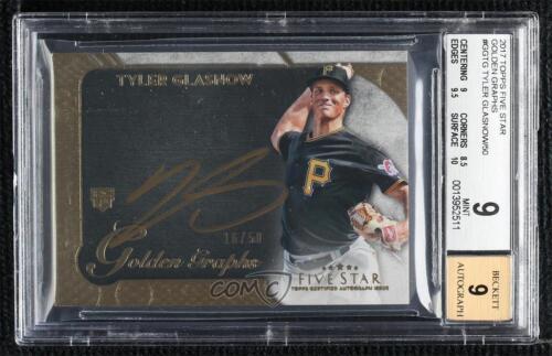 Tyler Glasnow #GGTG Baseball Cards 2017 Topps Five Star Golden Graphs Autograph
