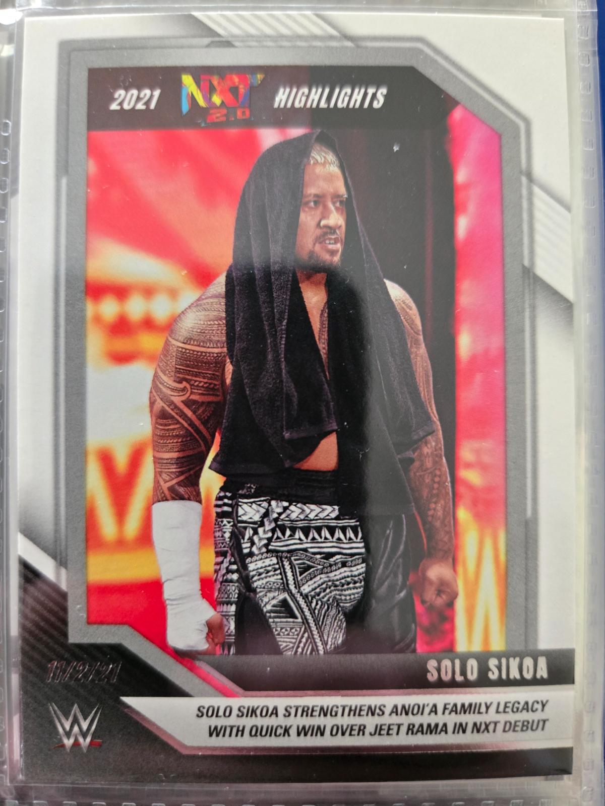 Solo Sikoa #35 Wrestling Cards 2022 Panini NXT WWE 2021 Highlights
