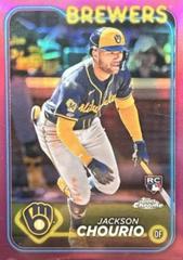 Jackson Chourio [Pink Refractor] #161 Prices | 2024 Topps Chrome