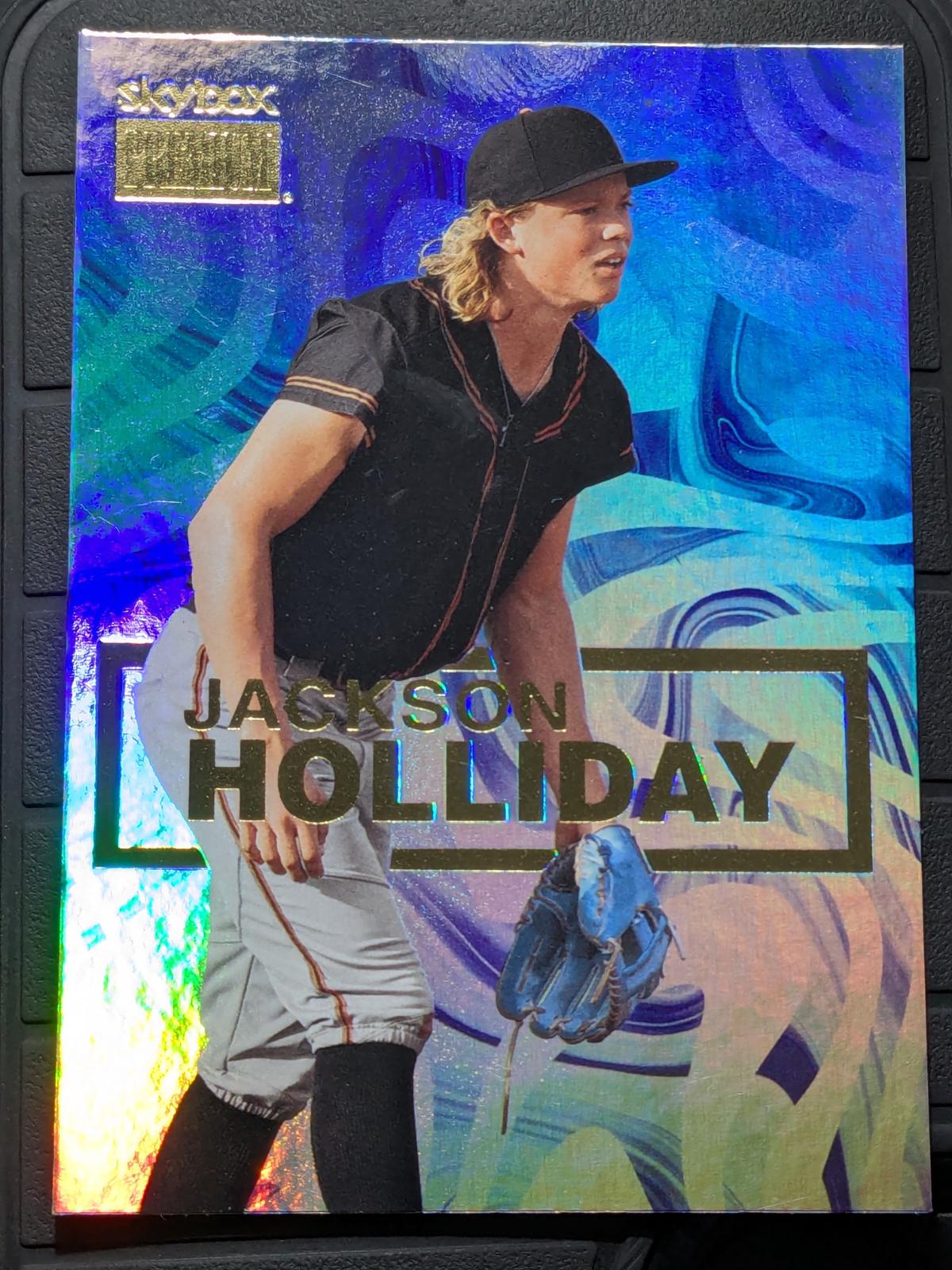 Jackson Holliday #S-7 2023 Skybox Metal Universe Champions Skybox Premium Basketball