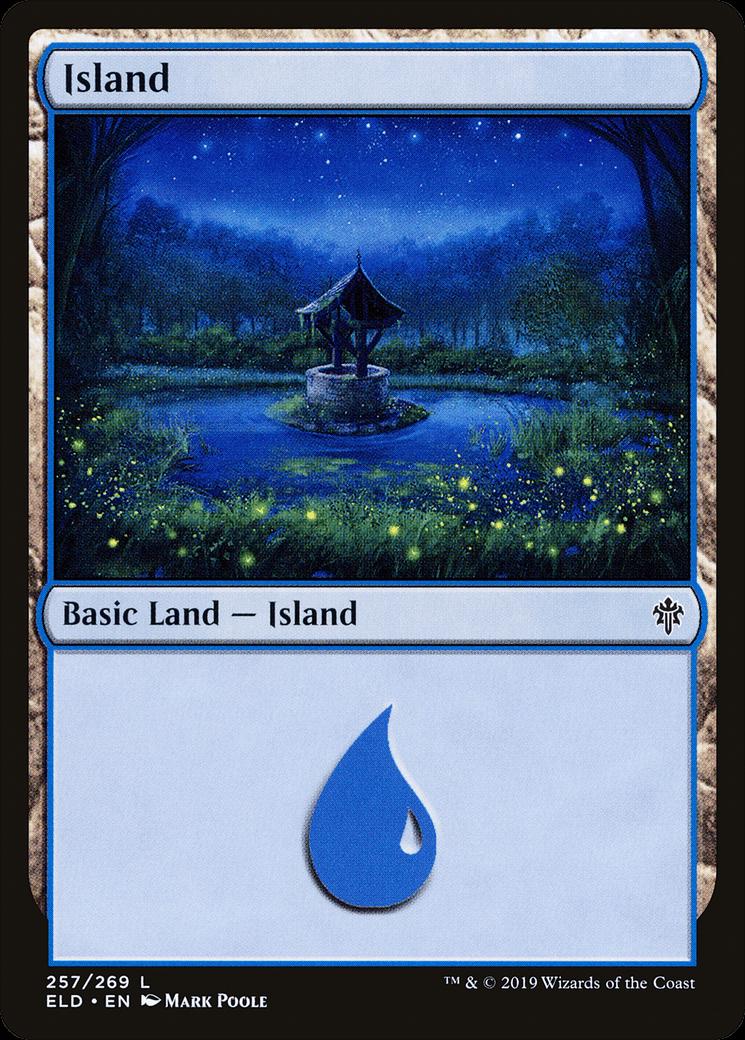 Island #257 Magic Throne of Eldraine