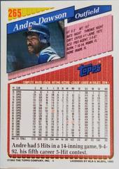 [Back]  | Andre Dawson Baseball Cards 1993 Topps
