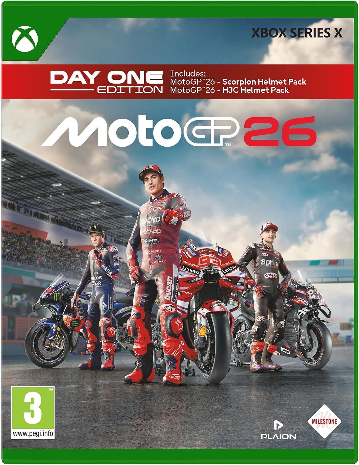 Carátula de MotoGP 26 Day One Edition para Xbox Series X (edición PAL España)