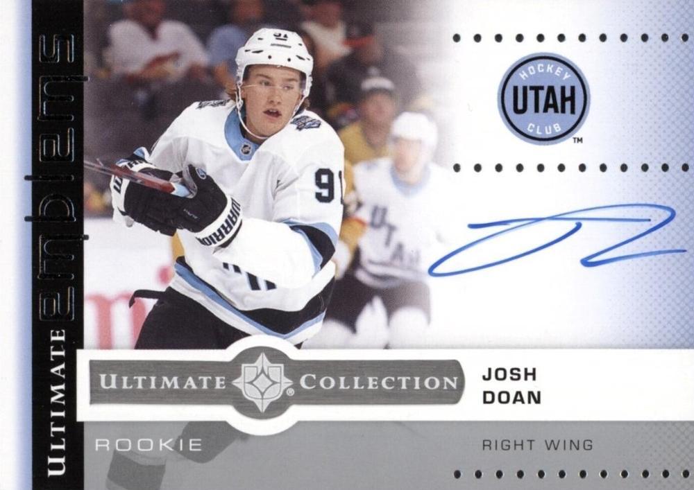 Josh Doan #UER-JD 2024 Ultimate Collection Emblems Rookie Autograph Hockey