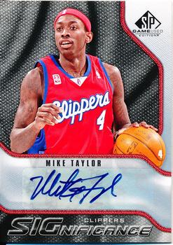 Mike Taylor #S-MT 2009-10 SP Game Used Basketball SIGnificance