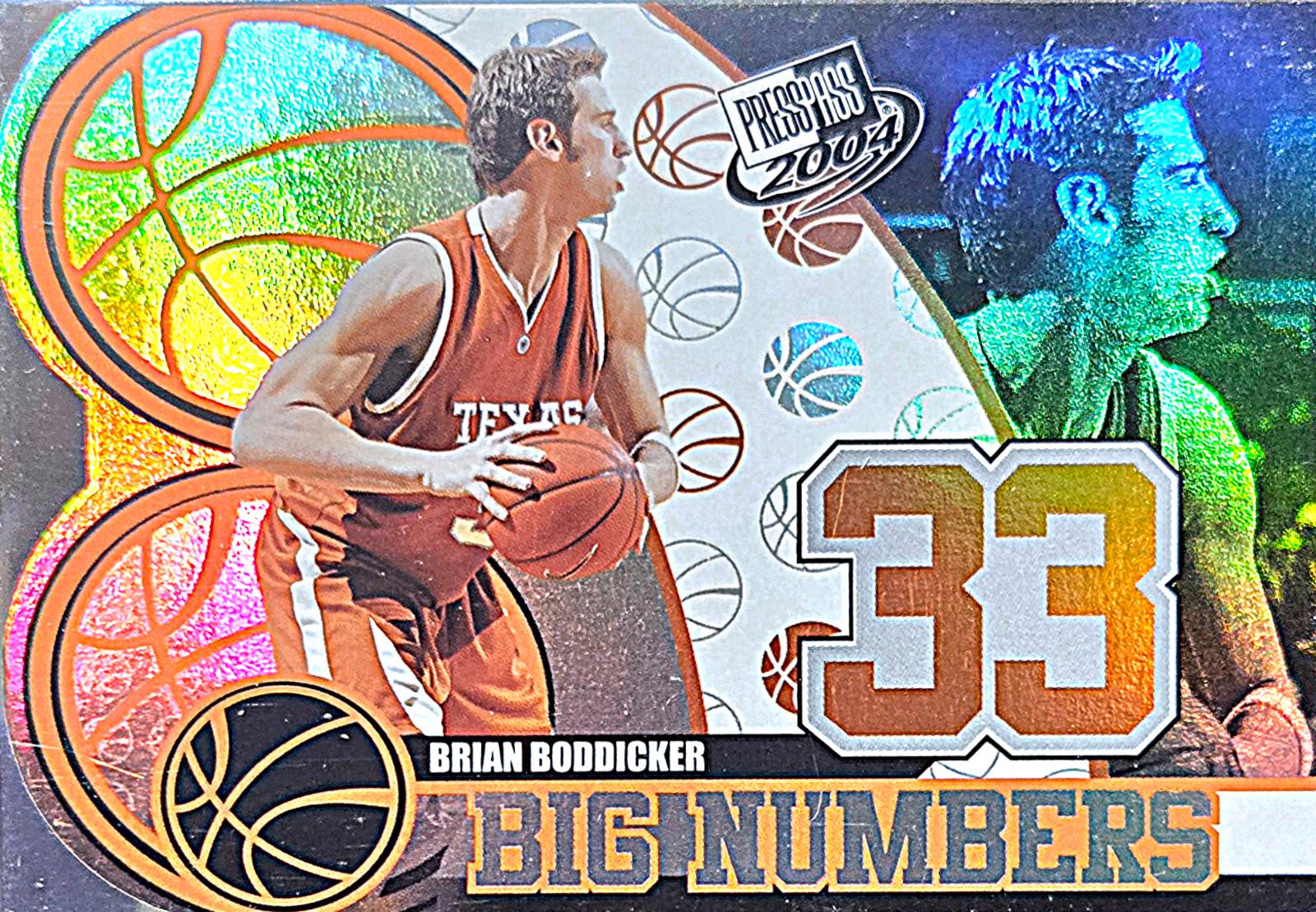 Brian Boddicker #BN16 2004 Press Pass Big Numbers Basketball
