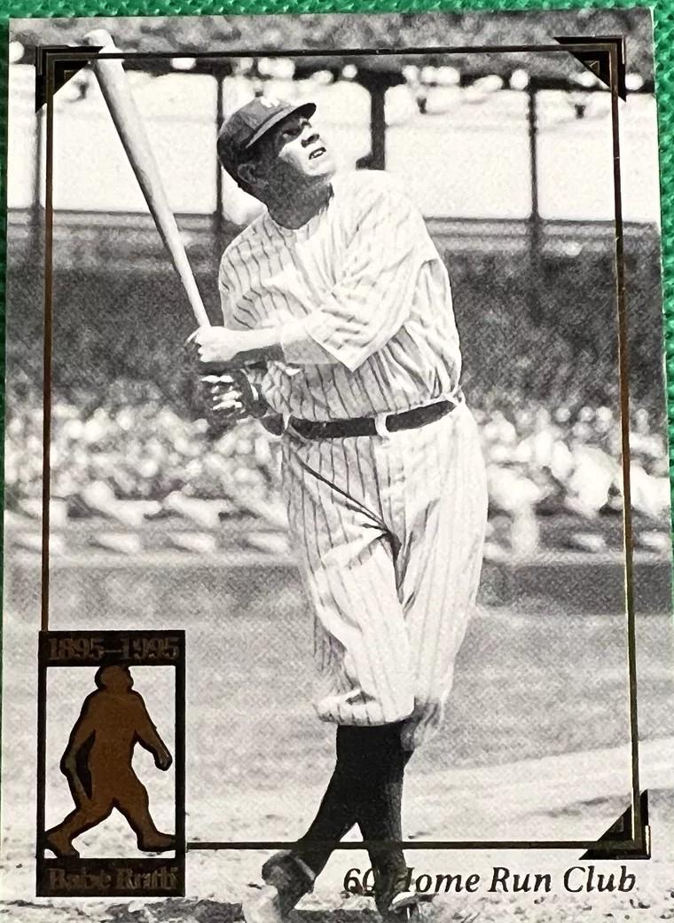 60 Home Run Club #2 Baseball Cards 1995 Megacards Babe Ruth