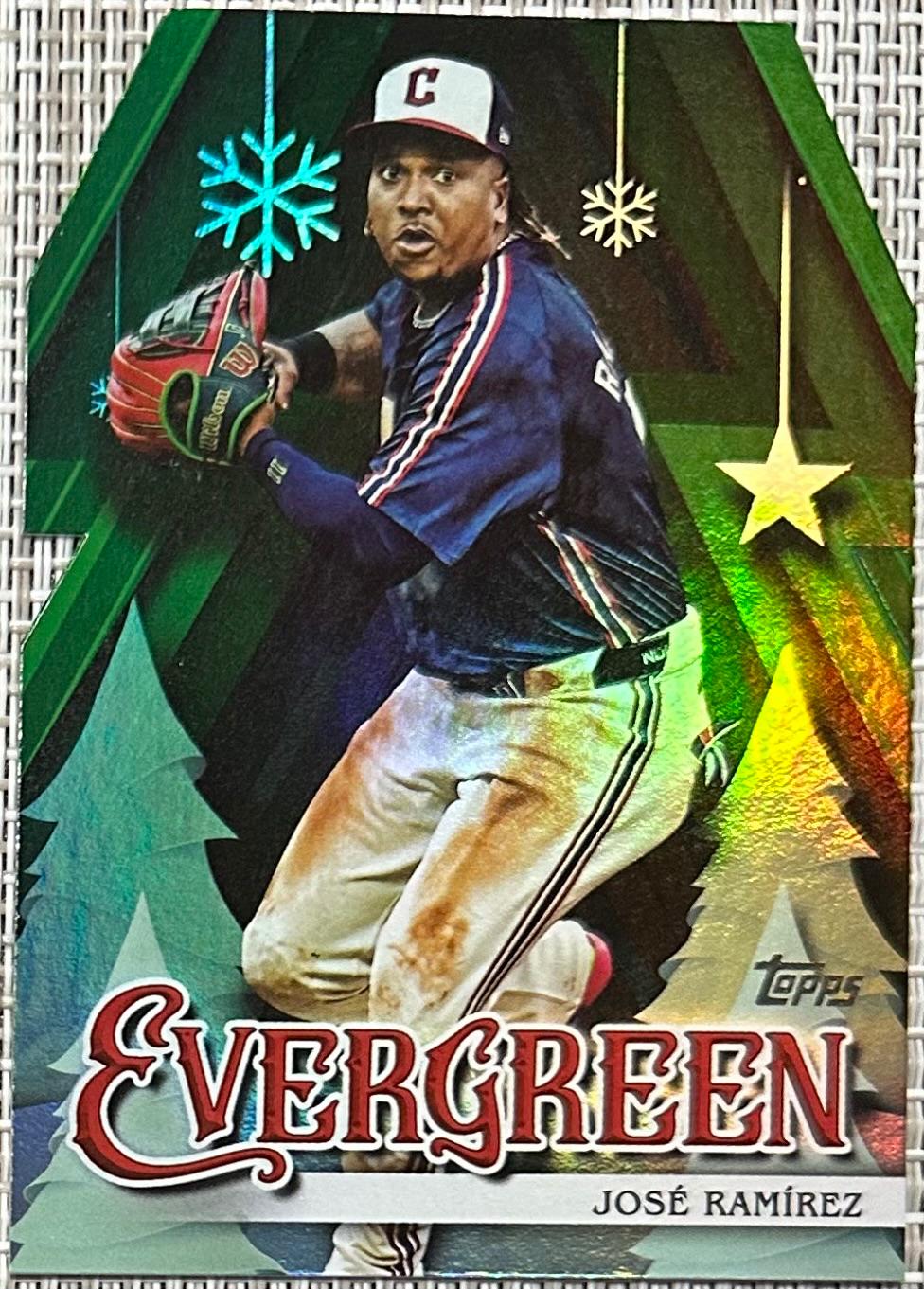 タレントカード RT-202420 Jose Ramirez #E-20 Prices | 2025 Topps Holiday Evergreen