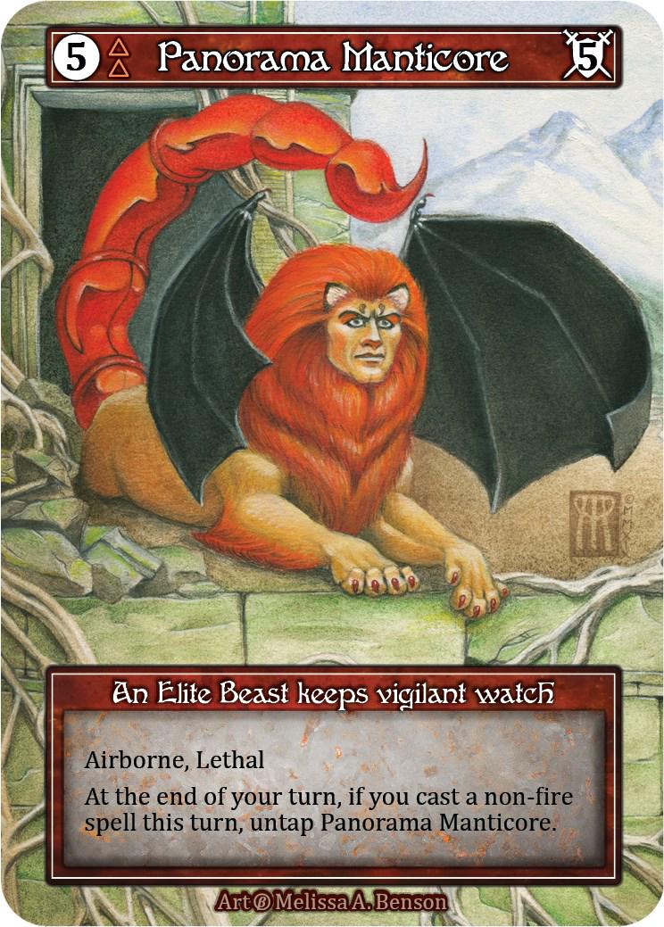 Panorama Manticore [Foil] - Sorcery: Contested Realms Beta - Sorcery: Contested Realm card