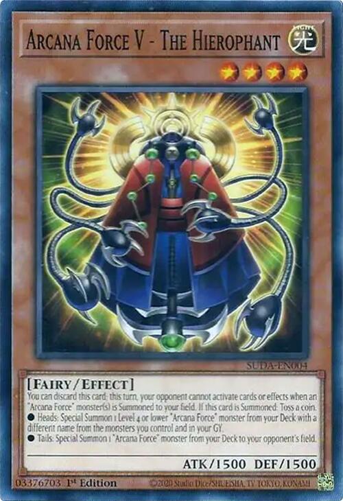 Arcana Force V - The Hierophant SUDA-EN004 YuGiOh Supreme Darkness