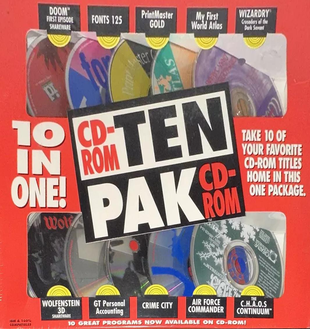 CD-ROM Ten Pak PC Games