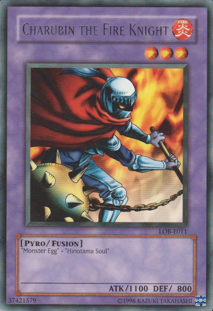 Charubin The Fire Knight LOB-E011 YuGiOh Legend of Blue Eyes White Dragon