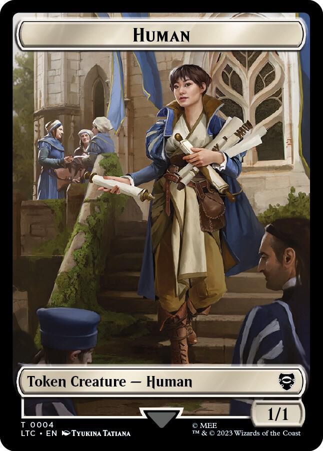 Human // Human Knight Token #9 Magic Lord of the Rings Commander
