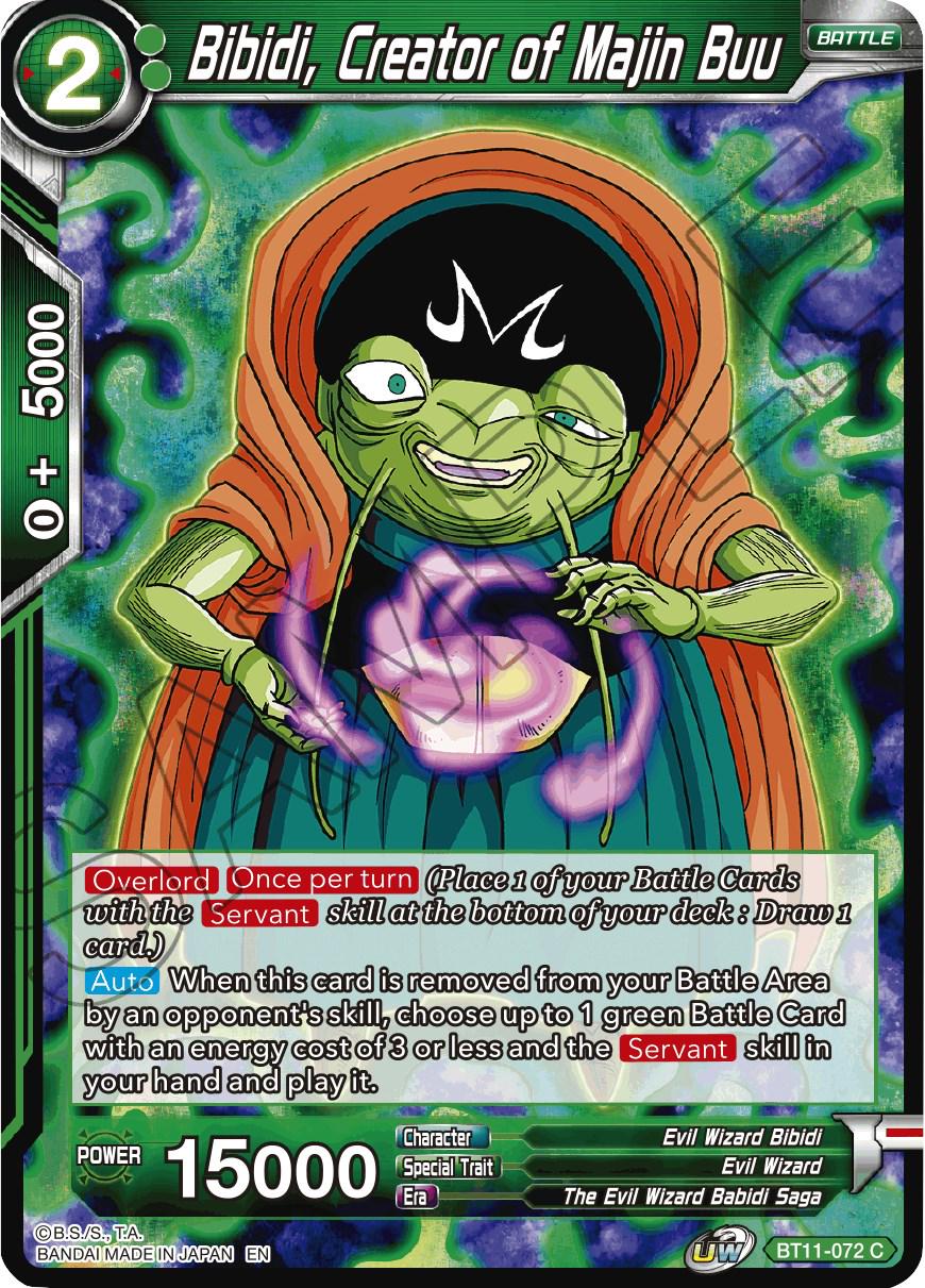 Bibidi, Creator of Majin Buu BT11-072 Dragon Ball Super Vermilion Bloodline