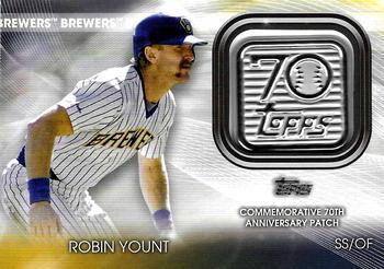Robin Yount #T70P-RY Baseball Cards 2021 Topps Update 70th Anniversary Manufactured Logo Patch