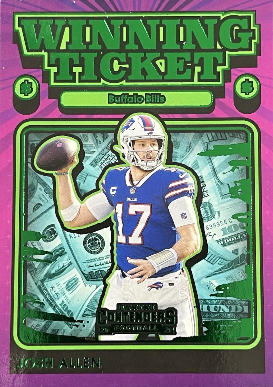 Josh Allen #WT-JAL Football Cards 2021 Panini Contenders Winning Ticket