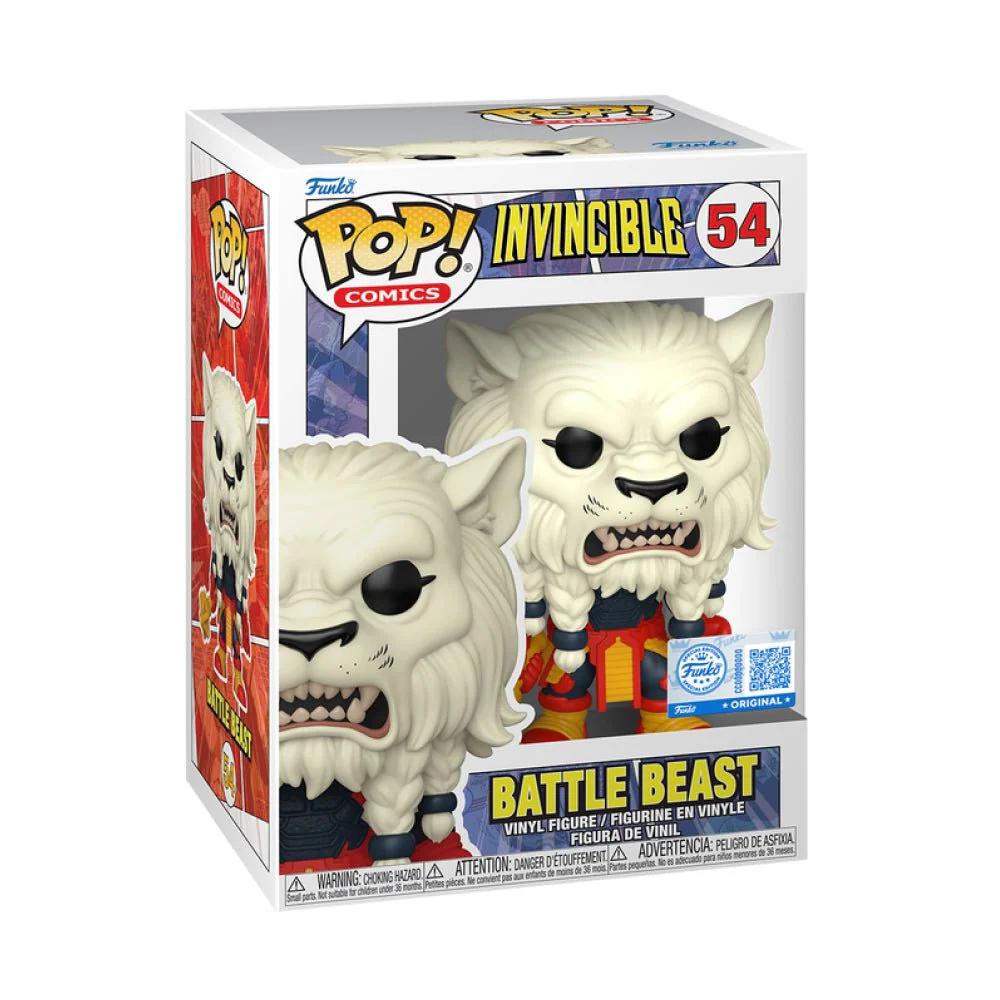 Battle Beast #54 Invincible Funko Pop box and figure