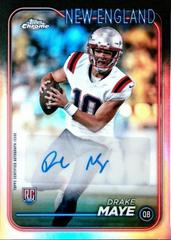 Drake Maye #RA-DMA Football Cards 2024 Topps Chrome Rookie Autograph Prices