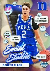 Cooper Flagg #SS-1 Basketball Cards 2024 Bowman Chrome University Social Studies Prices