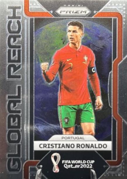 Cristiano Ronaldo #17 Soccer Cards 2022 Panini Prizm World Cup Global Reach