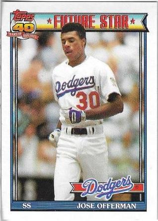 Jose Offerman #587 Baseball Cards 1991 Topps