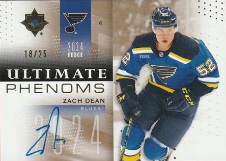 Zach Dean #UP-ZD 2024 Ultimate Collection Phenoms Autograph Hockey