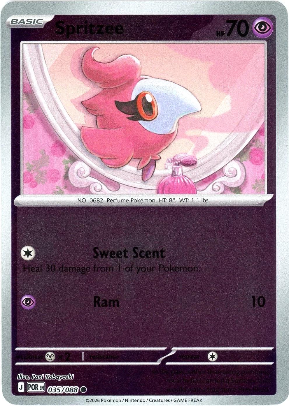 Spritzee [Reverse Holo] #35 Prices | Pokemon Perfect Order | Pokemon Cards