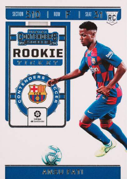 Ansu Fati #RT-4 Soccer Cards 2019 Panini Chronicles Contenders Rookie Ticket