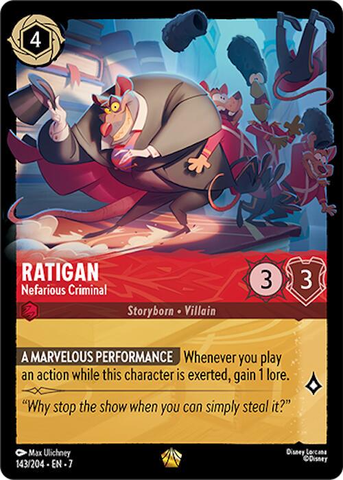 Ratigan - Nefarious Criminal #143 Lorcana Archazia's Island