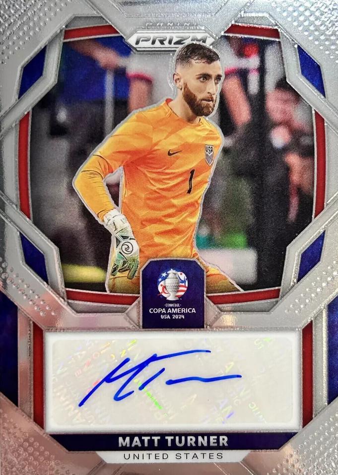 Matt Turner #7 Soccer Cards 2024 Panini Prizm Copa America Signature