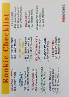 Rookie Checklist