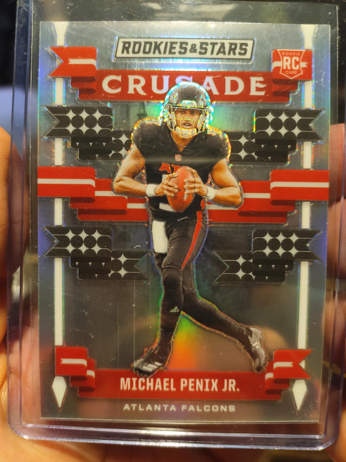 Michael Penix Jr. #C-MPJ Football Cards 2024 Panini Rookies & Stars Crusade Silver