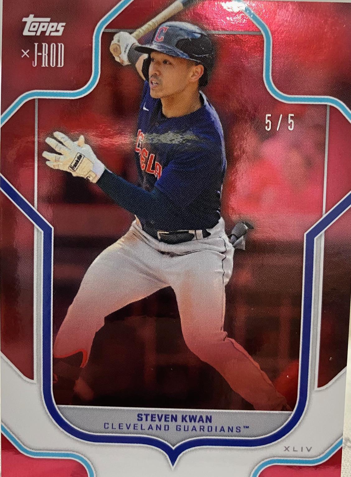 Steven Kwan #34 2023 Topps X Julio Rodriguez Baseball