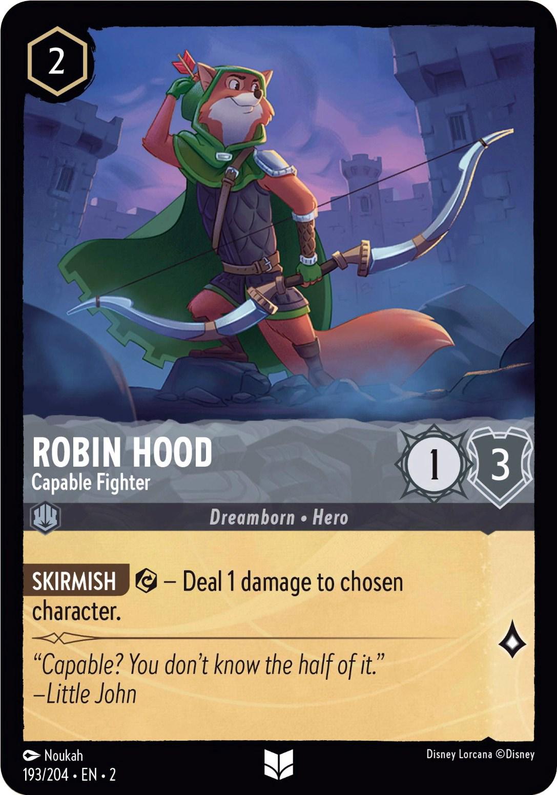 Robin Hood - Capable Fighter #193 Lorcana Rise of the Floodborn