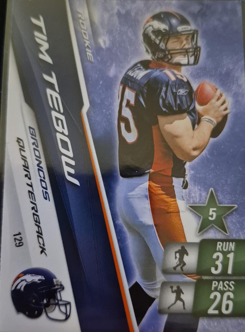 Tim Tebow #129 2010 Panini Adrenalyn XL Football