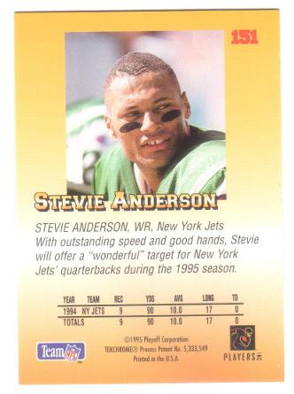 Stevie Anderson #151 1995 Playoff Prime Football