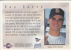 Back Of Card Ben Davis 111 | Ben Davis Baseball Cards 1995 Best
