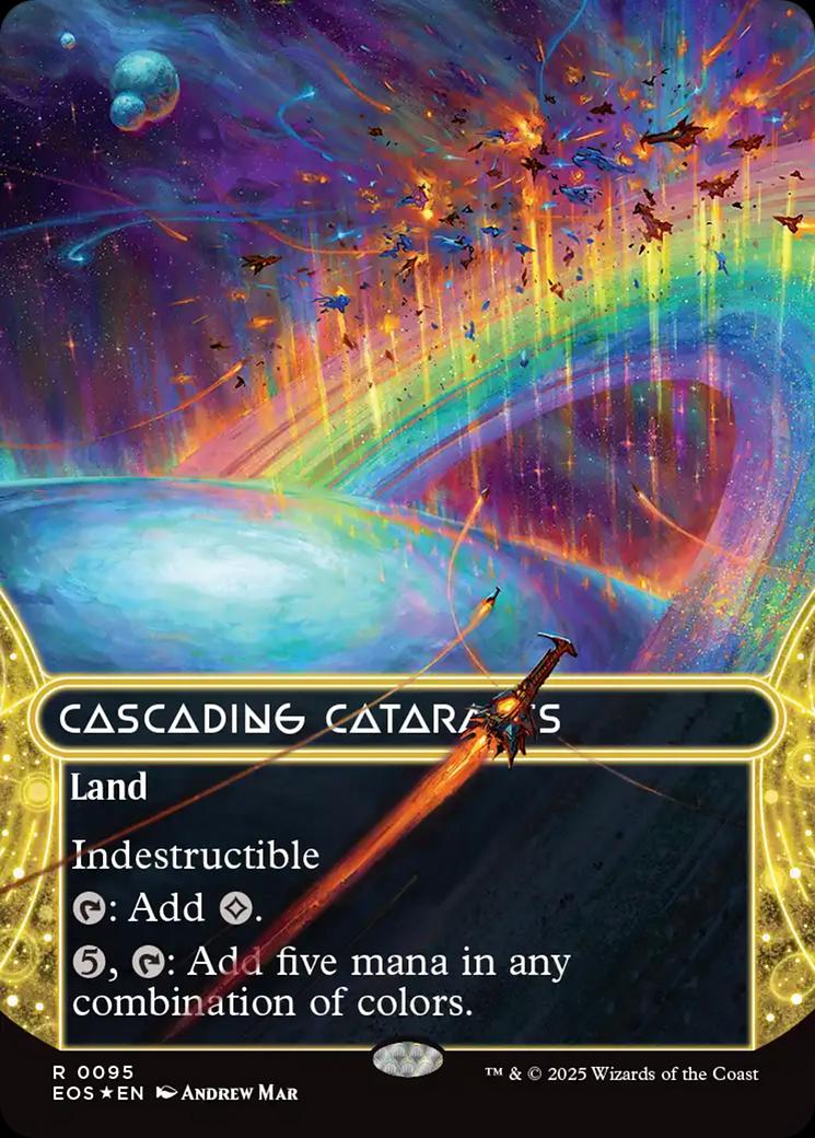 Tap to enlarge Cascading Cataracts – Galaxy Foil Borderless, Magic Edge of Eternities Stellar Sights