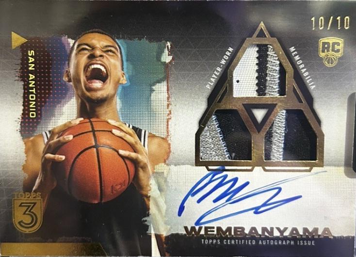 Victor Wembanyama [Rookie 3 Patch Autograph Horizontal] #101